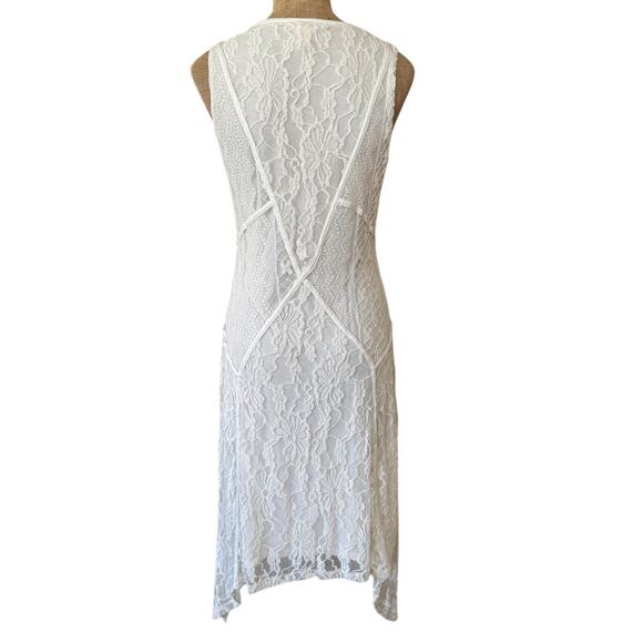 Sundance Language of Love Ivory Patchwork Lace Dress Small Robert Redford EUC - Picture 4 of 10
